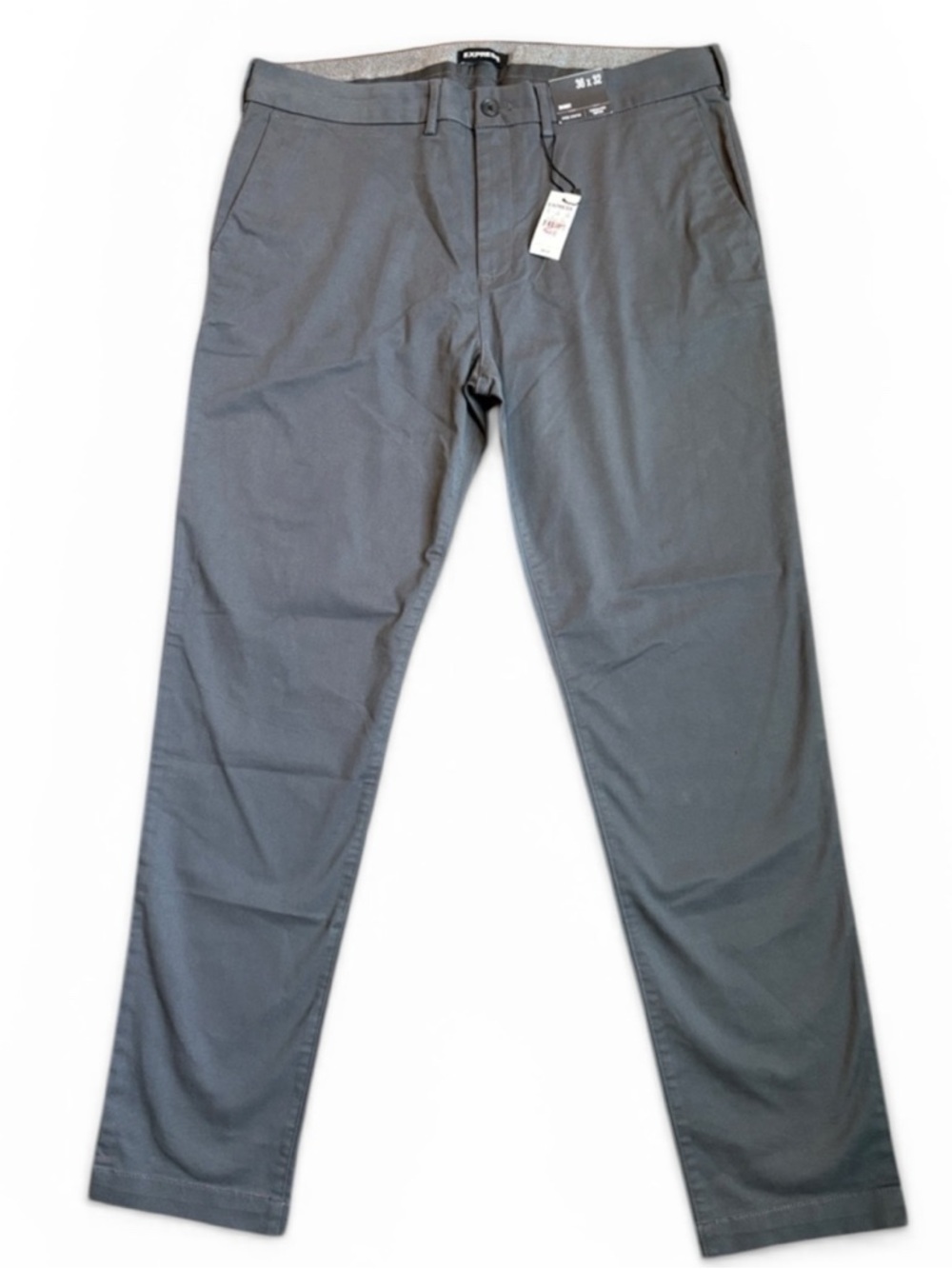 Express Skinny Hyper Stretch Chino Pants Men's 36x32 Gray NWT